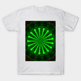 Psychedelic green neon print. Sport design T-Shirt